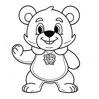 Cute Bruins Bear Mascot Coloring Page 11952-9852