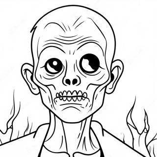 Creepy Zombie With Spooky Eyes Coloring Page 11992-9885