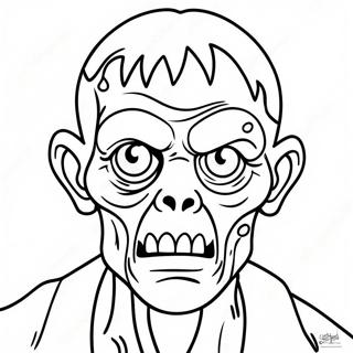 Creepy Zombie With Spooky Eyes Coloring Page 11992-9888