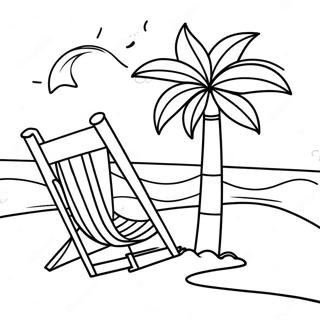 Realistic Beach Scene Coloring Page 12001-9891