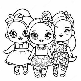 Lol Glittery Fashion Dolls Coloring Page 12012-9915