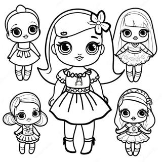 Lol Glittery Fashion Dolls Coloring Page 12012-9916