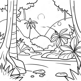 Tropical Rainforest Coloring Page 12022-9907