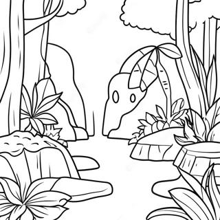 Tropical Rainforest Coloring Page 12022-9908