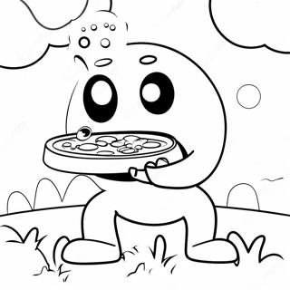 Colorful Pacman Eating Dots Coloring Page 1202-957