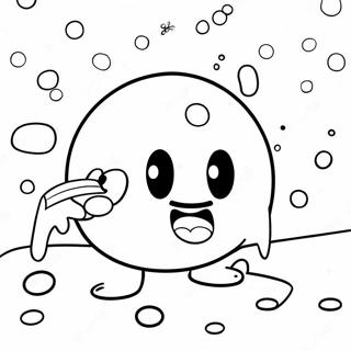 Colorful Pacman Eating Dots Coloring Page 1202-959