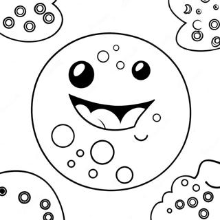 Colorful Pacman Eating Dots Coloring Page 1202-960