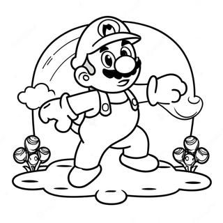 New Super Mario Bros Movie Coloring Page 12041-9924