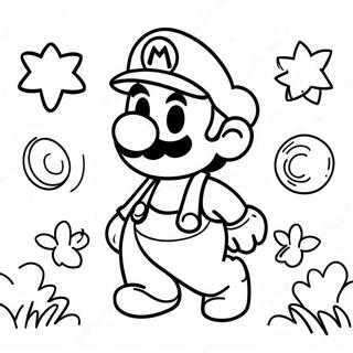 Colorful Mario Adventure Coloring Page 12042-9925