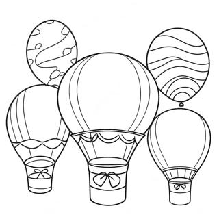 Colorful Balloons Coloring Page 12081-9956