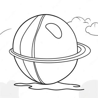 Bouncing Beach Ball Coloring Page 12082-9957