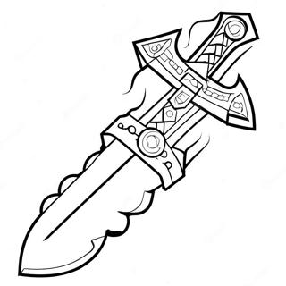 Minecraft Sword Coloring Page 1211-964