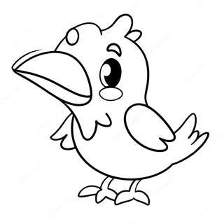 Cute Cartoon Crow Coloring Page 12122-9989