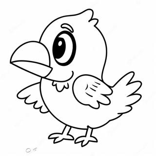 Cute Cartoon Crow Coloring Page 12122-9990