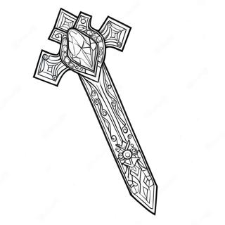 Diamond Sword Minecraft Coloring Page 1212-971