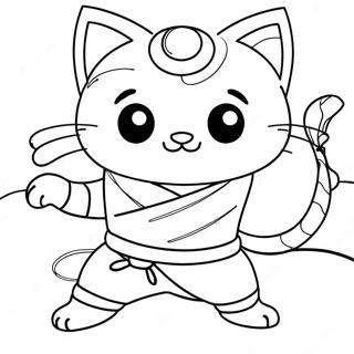 Cat Ninja Coloring Pages