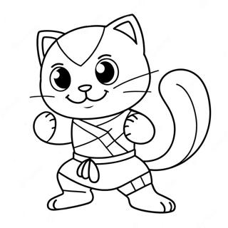 Cat Ninja Coloring Page 12141-10003