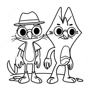 Mordecai And Rigby Adventure Coloring Page 12222-10066