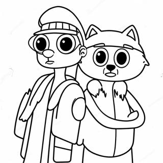 Mordecai And Rigby Adventure Coloring Page 12222-10067