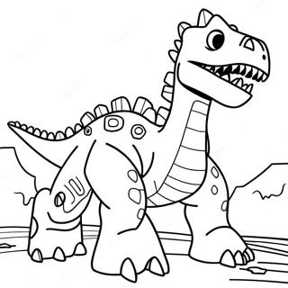 Giant Dinotrux In Action Coloring Page 12242-10082