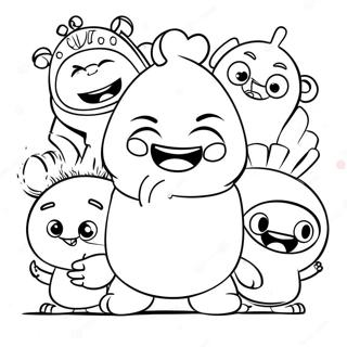 Funny Oddbods In Action Coloring Page 12272-10114