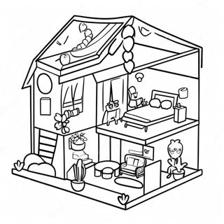 Colorful Toca Boca Doll House Coloring Page 12282-10117