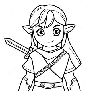 Link With Master Sword Coloring Page 122-101