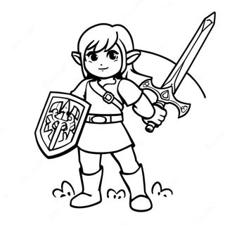 Link With Master Sword Coloring Page 122-103