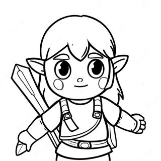 Link With Master Sword Coloring Page 122-104