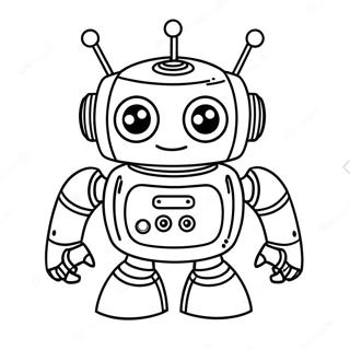 Cute Toy Robot Coloring Page 12302-10133