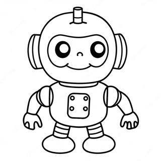 Cute Toy Robot Coloring Page 12302-10134