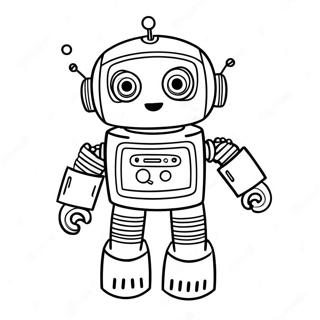 Cute Toy Robot Coloring Page 12302-10135