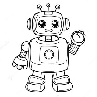 Cute Toy Robot Coloring Page 12302-10136