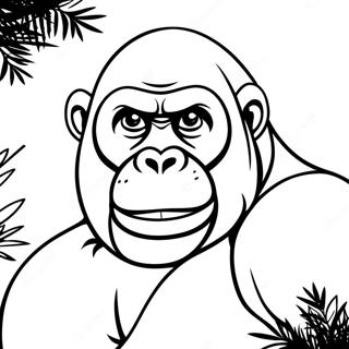 Gorilla Coloring Page 1231-974