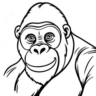 Gorilla Coloring Page 1231-976