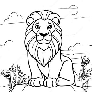 Majestic Mufasa In The Pride Lands Coloring Page 12322-10148