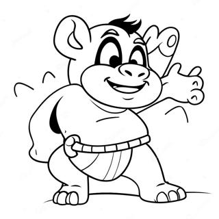 Bam Bam In Action Coloring Page 12342-10174