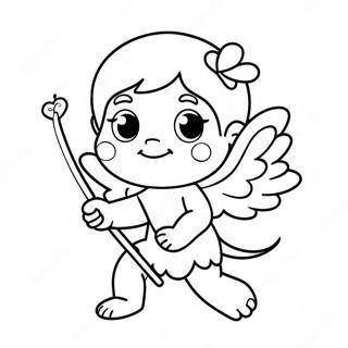 Cute Cupid With Heart Arrows Coloring Page 12362-10179