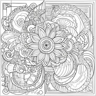 Intricate Optical Illusion Coloring Page 12402-10211