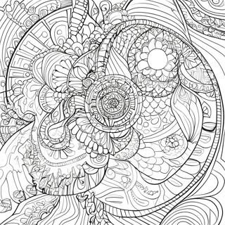 Intricate Optical Illusion Coloring Page 12402-10212