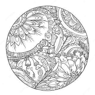 Intricate Christmas Ornament Coloring Page 12412-10217