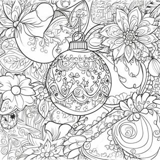 Intricate Christmas Ornament Coloring Page 12412-10218