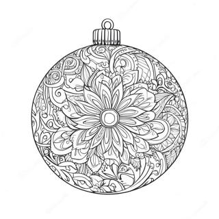 Intricate Christmas Ornament Coloring Page 12412-10219