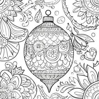 Intricate Christmas Ornament Coloring Page 12412-10220