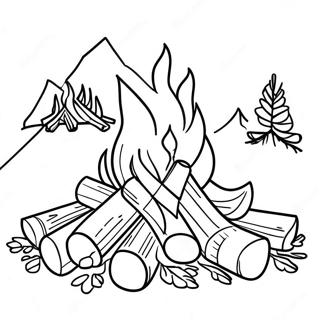 Campfire Coloring Page 12431-10235