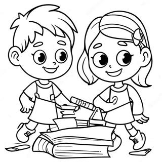 2nd Graders Fun Coloring Page 12451-10256