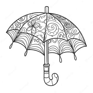 Colorful Umbrella Coloring Page 12461-10263