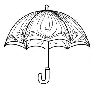 Colorful Umbrella Coloring Page 12461-10264