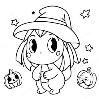 Anime Halloween Coloring Pages