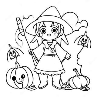 Anime Halloween Coloring Page 12471-10272